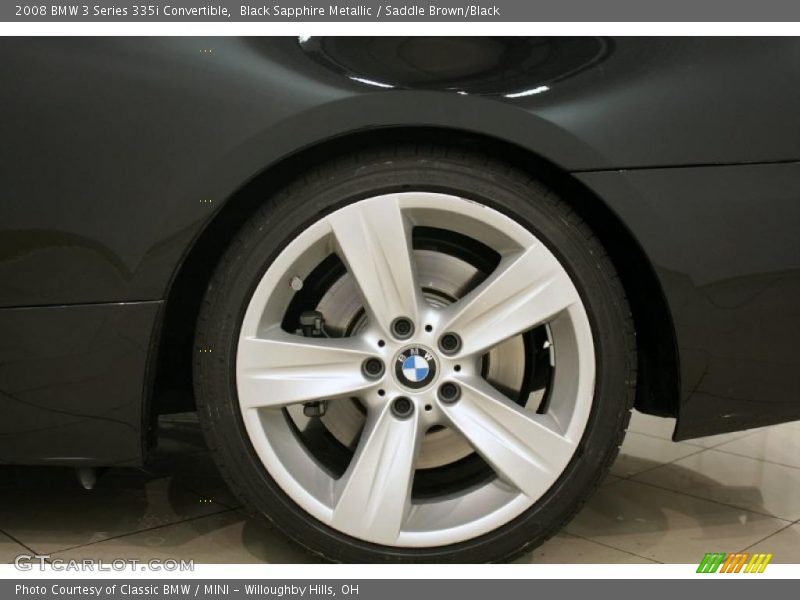 Black Sapphire Metallic / Saddle Brown/Black 2008 BMW 3 Series 335i Convertible