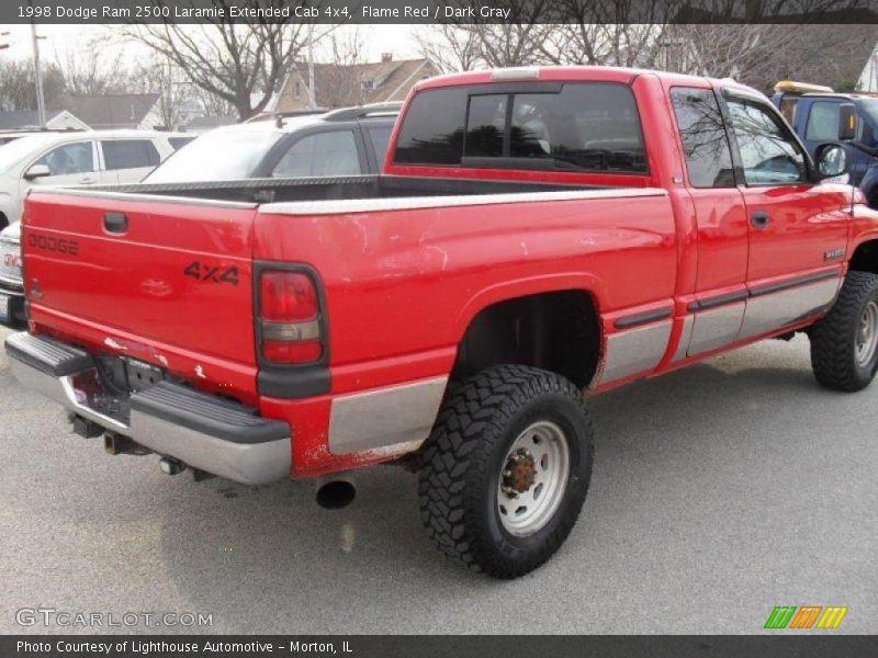 Flame Red / Dark Gray 1998 Dodge Ram 2500 Laramie Extended Cab 4x4