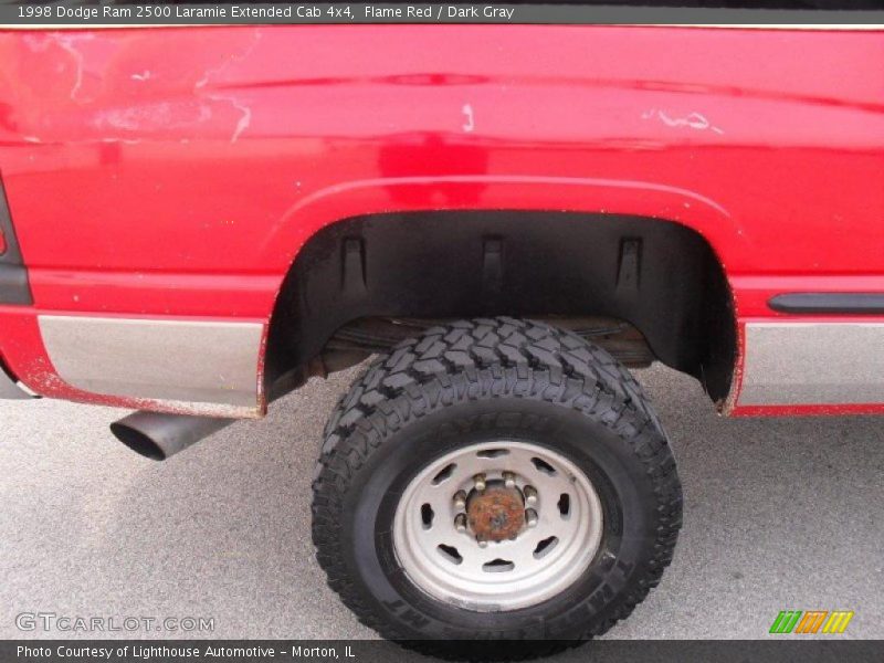 Flame Red / Dark Gray 1998 Dodge Ram 2500 Laramie Extended Cab 4x4