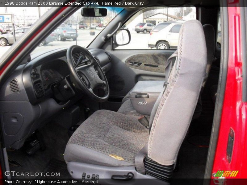Flame Red / Dark Gray 1998 Dodge Ram 2500 Laramie Extended Cab 4x4