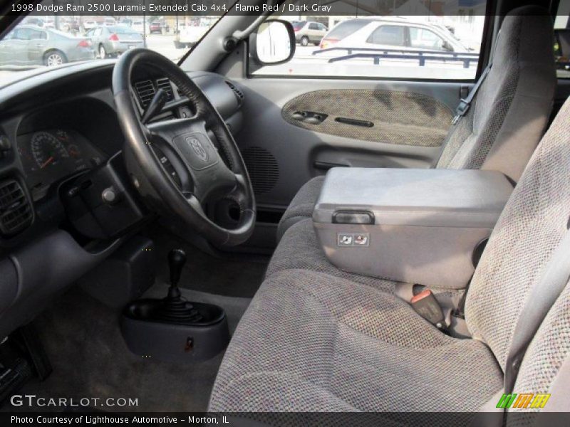 Flame Red / Dark Gray 1998 Dodge Ram 2500 Laramie Extended Cab 4x4