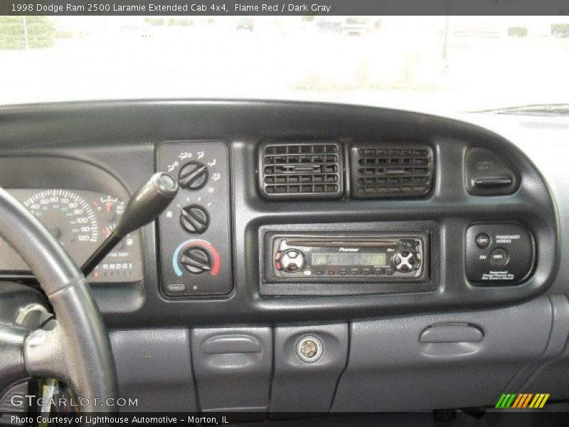 Flame Red / Dark Gray 1998 Dodge Ram 2500 Laramie Extended Cab 4x4