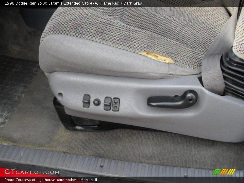 Flame Red / Dark Gray 1998 Dodge Ram 2500 Laramie Extended Cab 4x4
