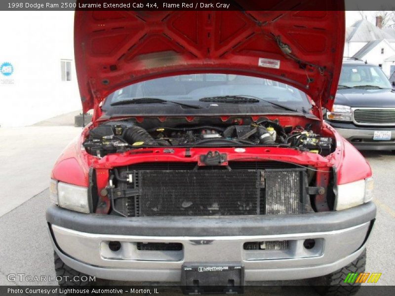 Flame Red / Dark Gray 1998 Dodge Ram 2500 Laramie Extended Cab 4x4