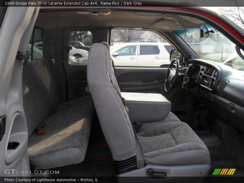 Flame Red / Dark Gray 1998 Dodge Ram 2500 Laramie Extended Cab 4x4