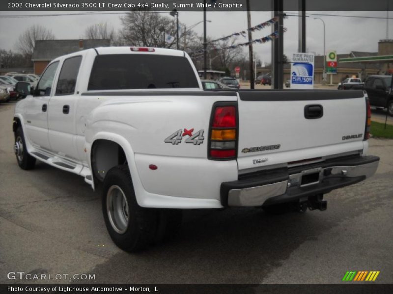 Summit White / Graphite 2002 Chevrolet Silverado 3500 LT Crew Cab 4x4 Dually