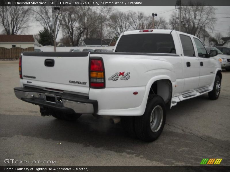 Summit White / Graphite 2002 Chevrolet Silverado 3500 LT Crew Cab 4x4 Dually