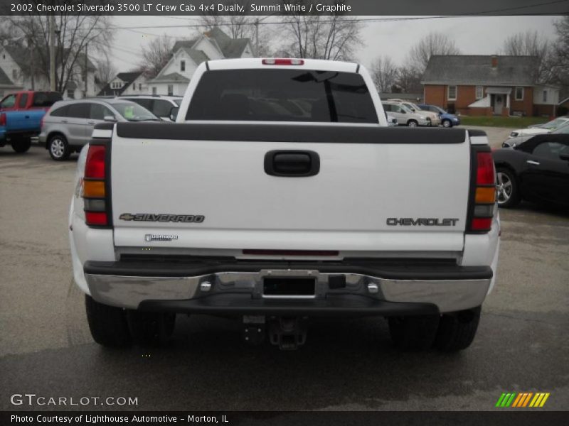 Summit White / Graphite 2002 Chevrolet Silverado 3500 LT Crew Cab 4x4 Dually