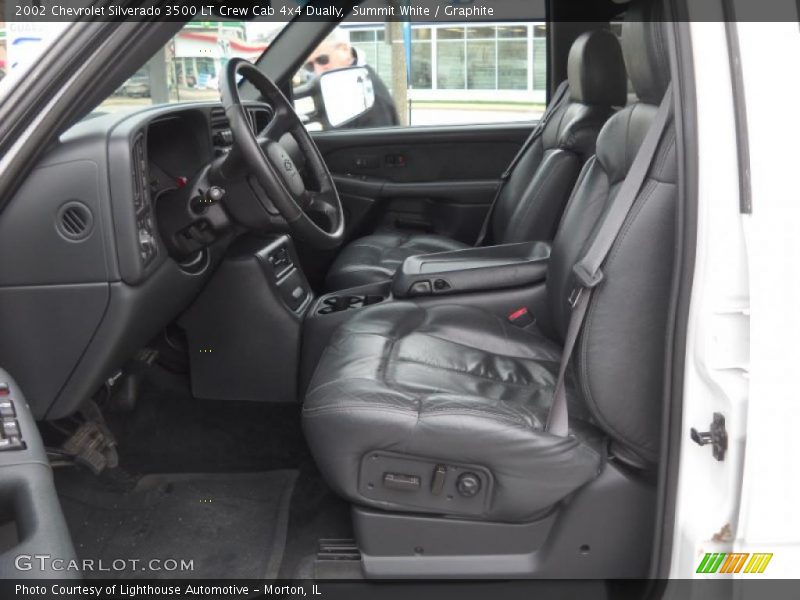 Summit White / Graphite 2002 Chevrolet Silverado 3500 LT Crew Cab 4x4 Dually