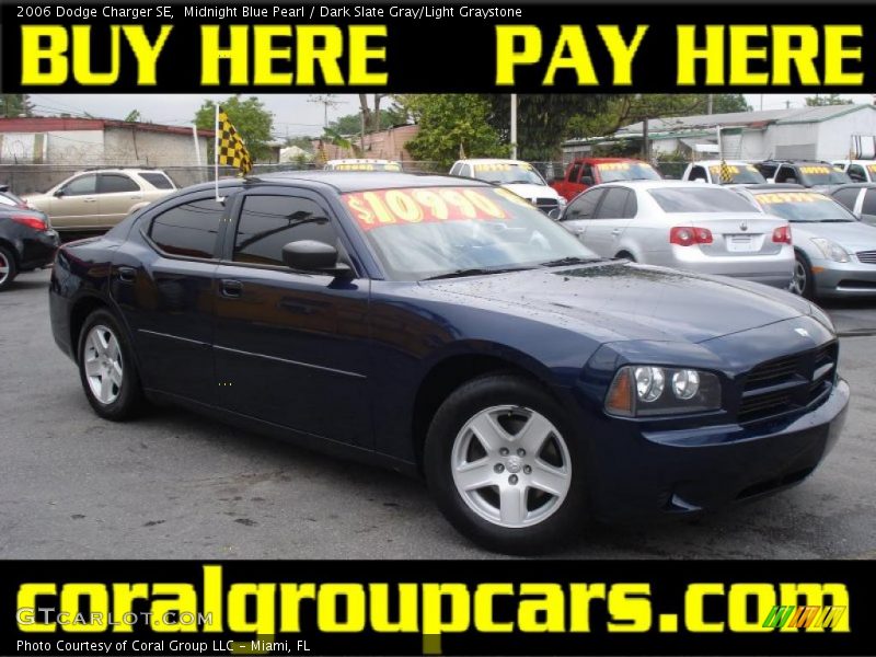 Midnight Blue Pearl / Dark Slate Gray/Light Graystone 2006 Dodge Charger SE
