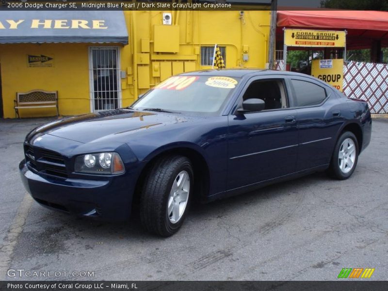 Midnight Blue Pearl / Dark Slate Gray/Light Graystone 2006 Dodge Charger SE
