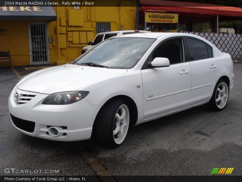 Rally White / Black 2004 Mazda MAZDA3 s Sedan