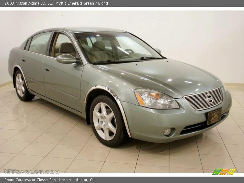 Mystic Emerald Green / Blond 2003 Nissan Altima 3.5 SE