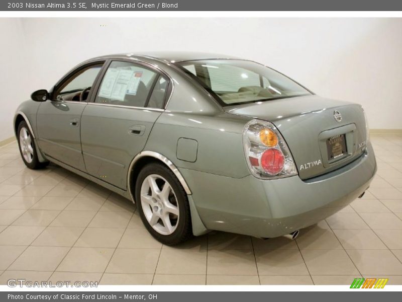 Mystic Emerald Green / Blond 2003 Nissan Altima 3.5 SE