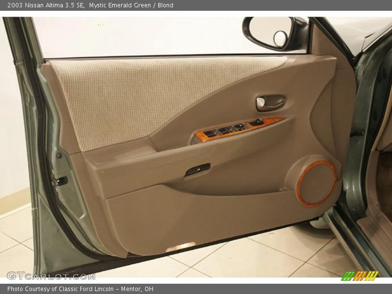 Mystic Emerald Green / Blond 2003 Nissan Altima 3.5 SE