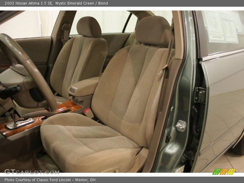 Mystic Emerald Green / Blond 2003 Nissan Altima 3.5 SE