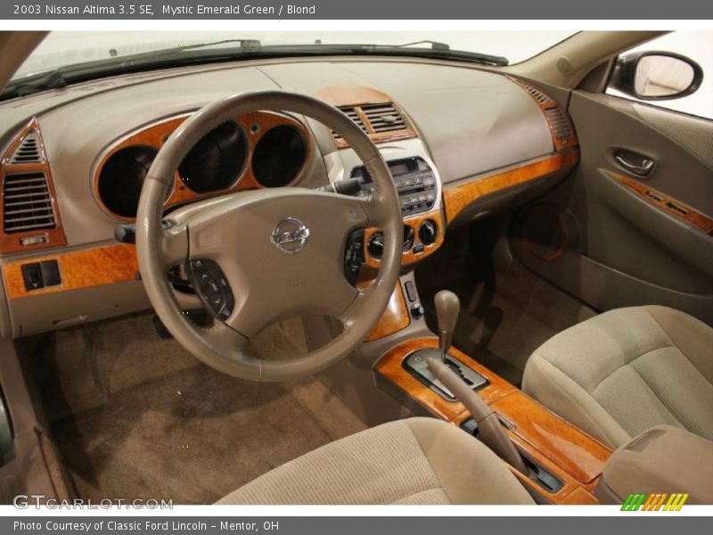 Mystic Emerald Green / Blond 2003 Nissan Altima 3.5 SE