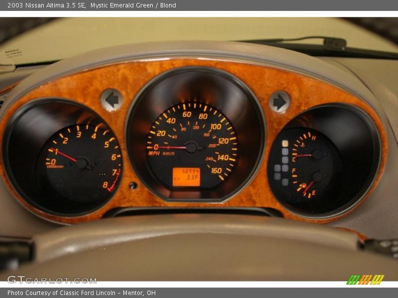 Mystic Emerald Green / Blond 2003 Nissan Altima 3.5 SE