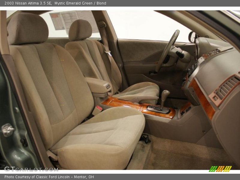 Mystic Emerald Green / Blond 2003 Nissan Altima 3.5 SE