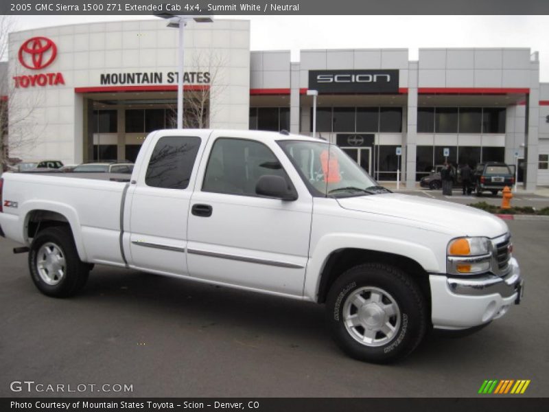 Summit White / Neutral 2005 GMC Sierra 1500 Z71 Extended Cab 4x4
