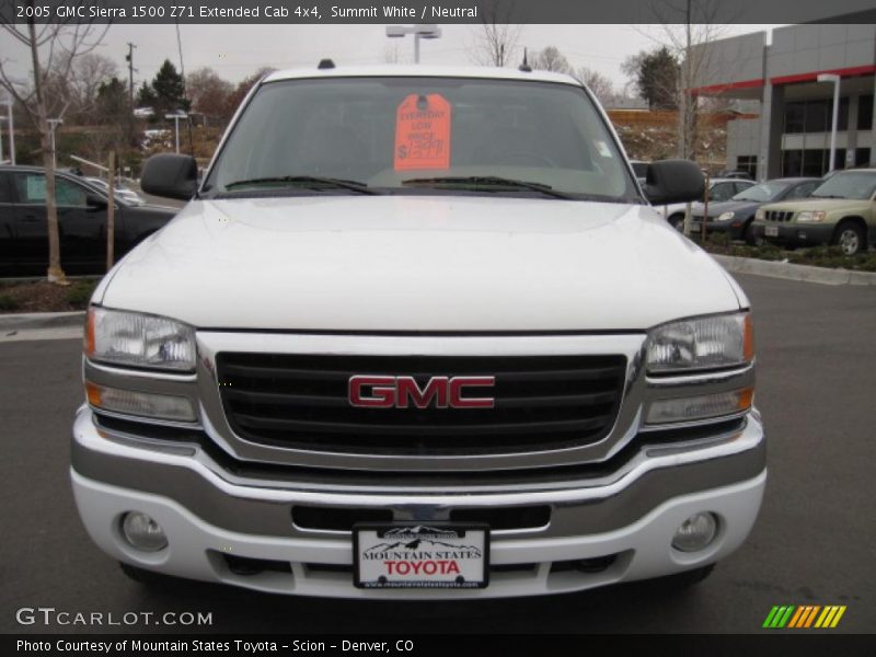 Summit White / Neutral 2005 GMC Sierra 1500 Z71 Extended Cab 4x4