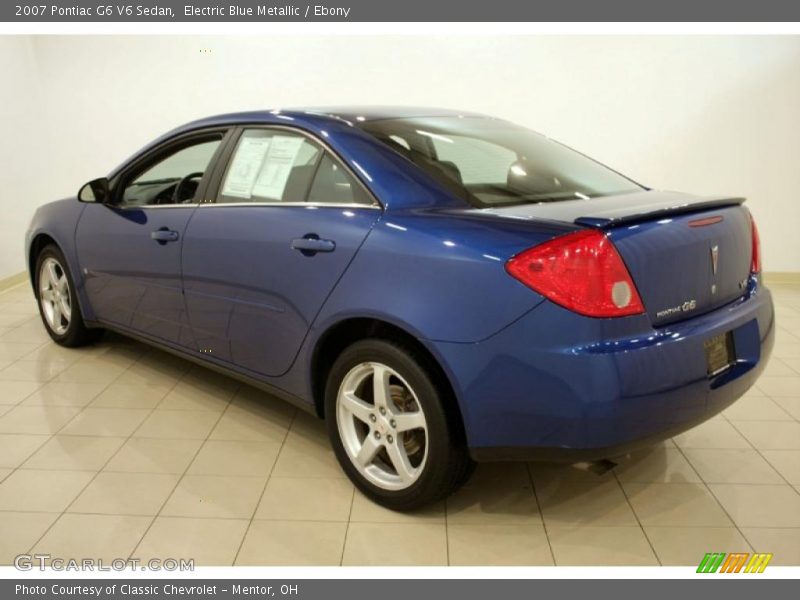 Electric Blue Metallic / Ebony 2007 Pontiac G6 V6 Sedan