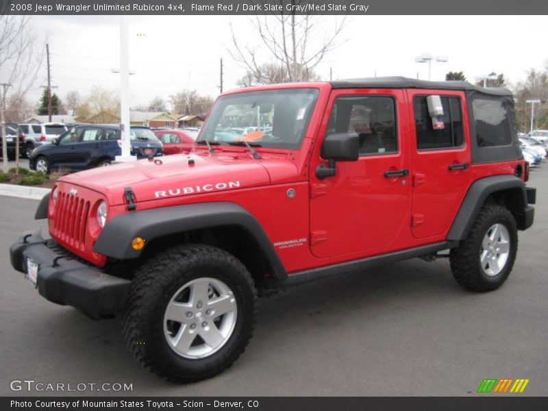 Flame Red / Dark Slate Gray/Med Slate Gray 2008 Jeep Wrangler Unlimited Rubicon 4x4