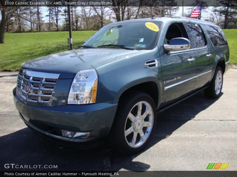 Stealth Gray / Ebony/Ebony 2009 Cadillac Escalade ESV AWD