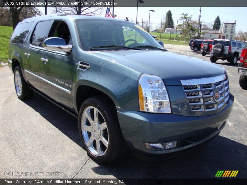 Stealth Gray / Ebony/Ebony 2009 Cadillac Escalade ESV AWD