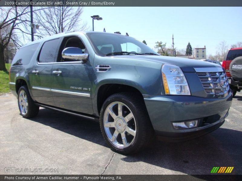 Stealth Gray / Ebony/Ebony 2009 Cadillac Escalade ESV AWD