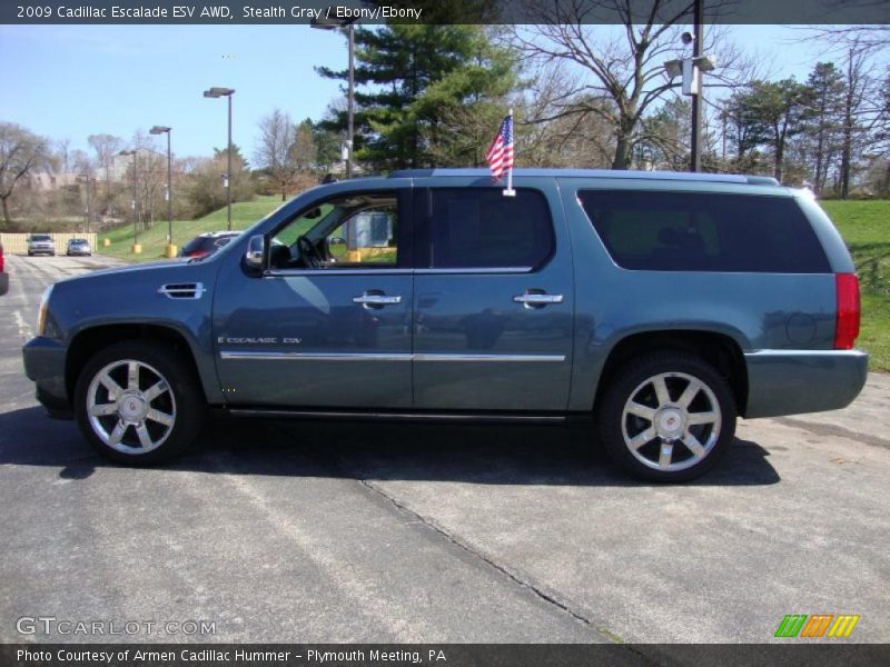 Stealth Gray / Ebony/Ebony 2009 Cadillac Escalade ESV AWD