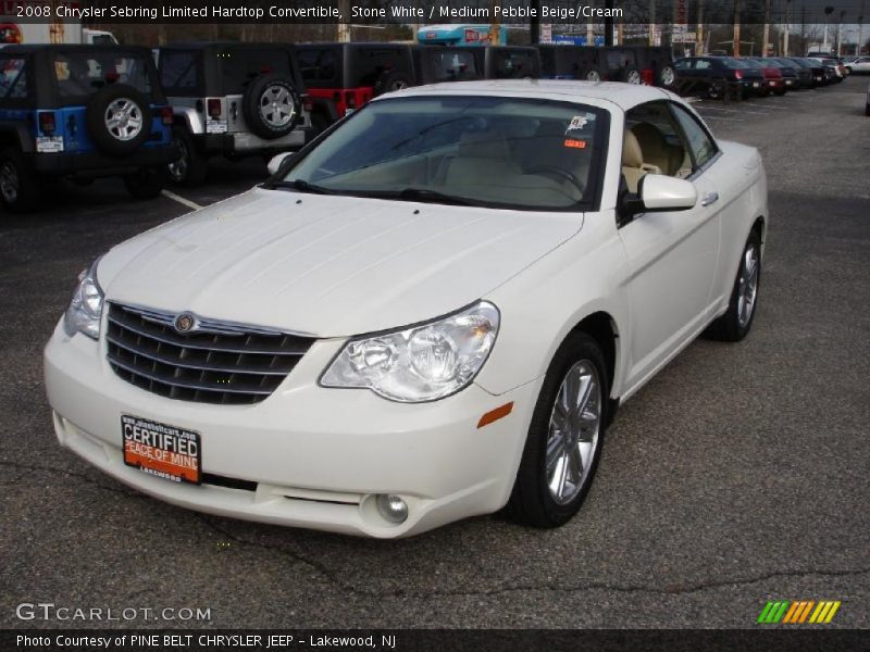 Stone White / Medium Pebble Beige/Cream 2008 Chrysler Sebring Limited Hardtop Convertible