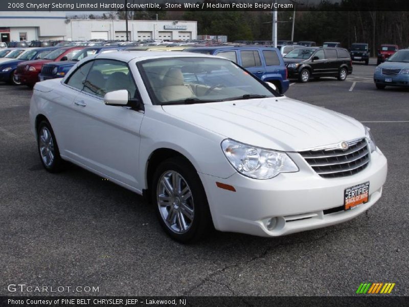 Stone White / Medium Pebble Beige/Cream 2008 Chrysler Sebring Limited Hardtop Convertible