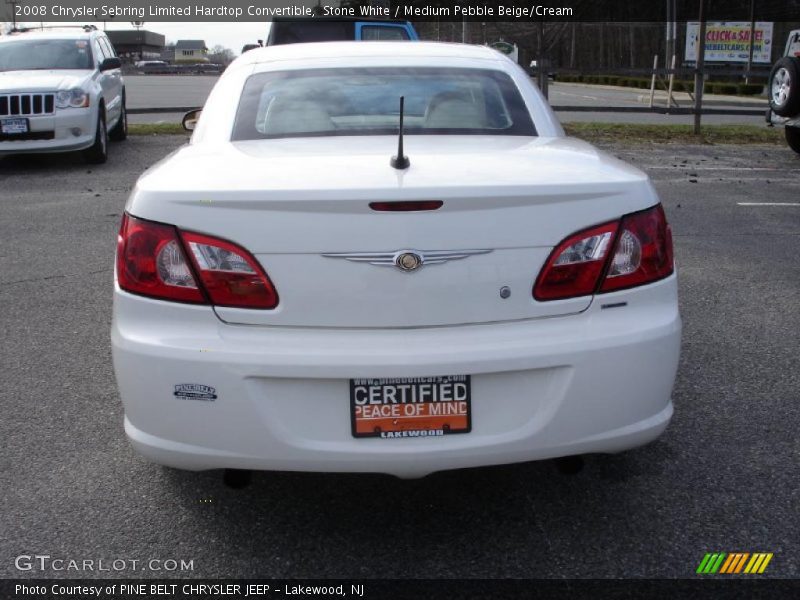 Stone White / Medium Pebble Beige/Cream 2008 Chrysler Sebring Limited Hardtop Convertible