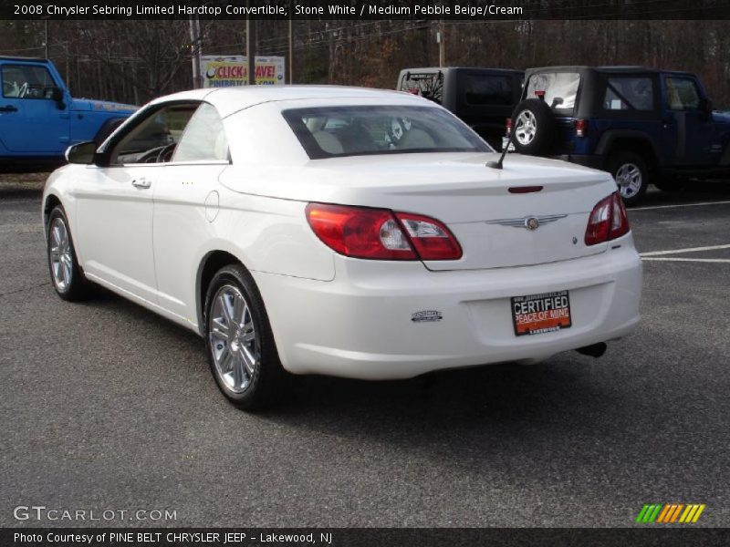 Stone White / Medium Pebble Beige/Cream 2008 Chrysler Sebring Limited Hardtop Convertible