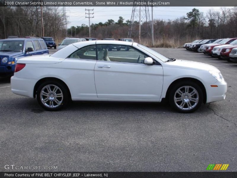 Stone White / Medium Pebble Beige/Cream 2008 Chrysler Sebring Limited Hardtop Convertible