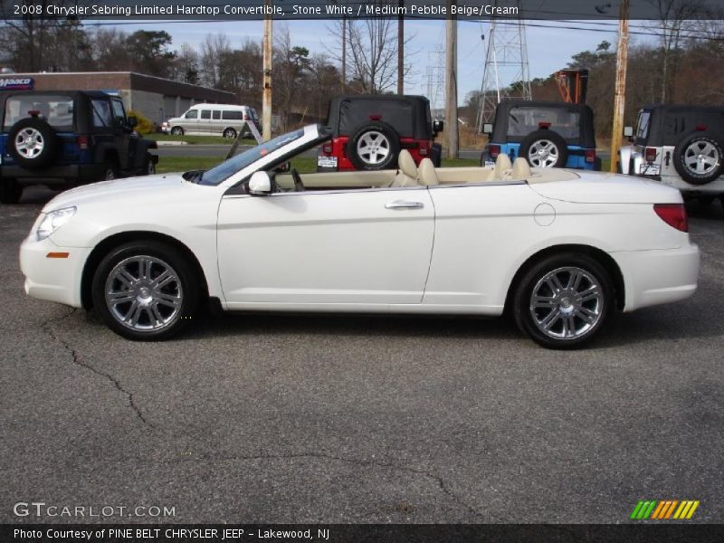 Stone White / Medium Pebble Beige/Cream 2008 Chrysler Sebring Limited Hardtop Convertible