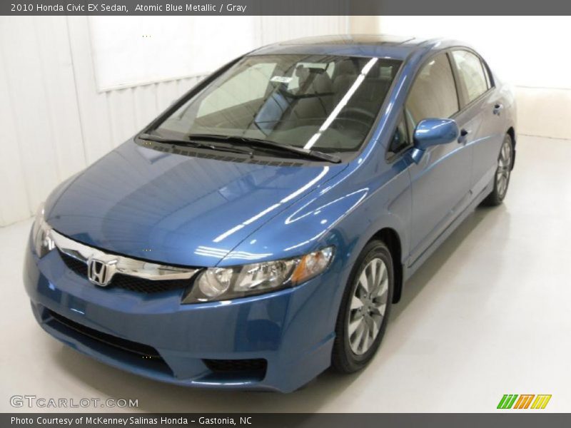 Atomic Blue Metallic / Gray 2010 Honda Civic EX Sedan