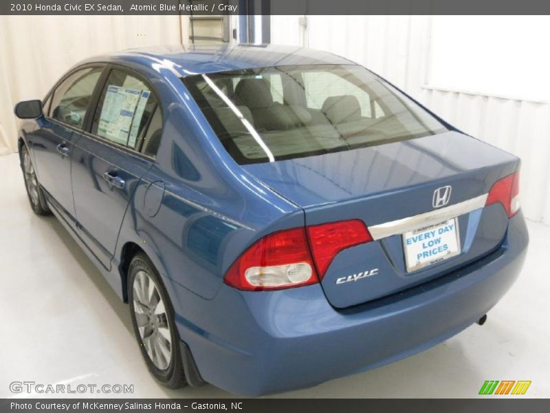 Atomic Blue Metallic / Gray 2010 Honda Civic EX Sedan