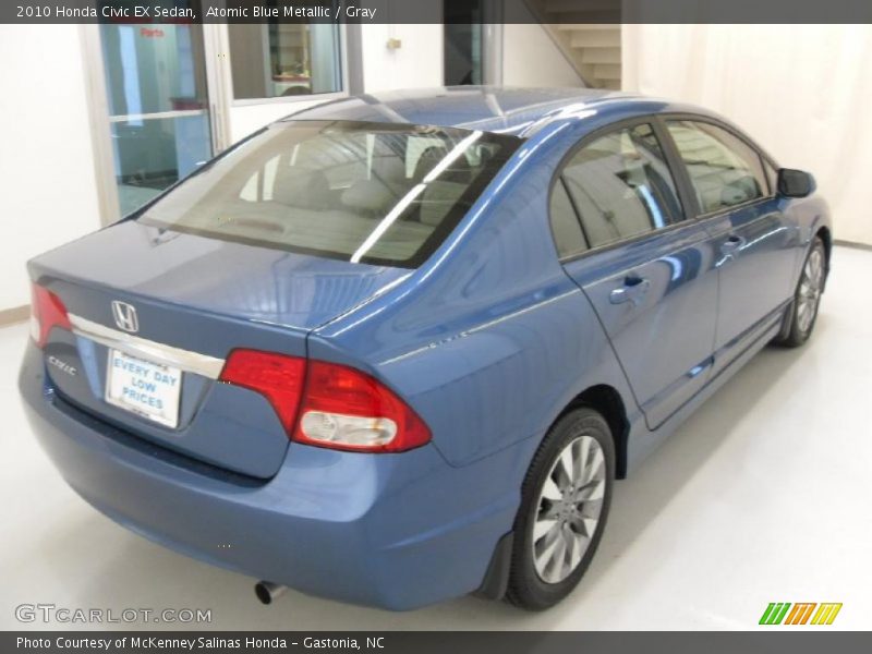 Atomic Blue Metallic / Gray 2010 Honda Civic EX Sedan