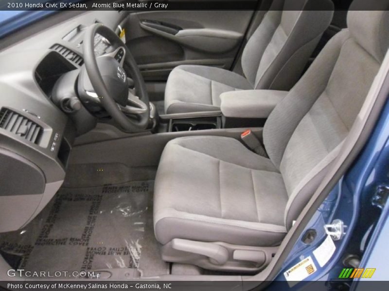 Atomic Blue Metallic / Gray 2010 Honda Civic EX Sedan