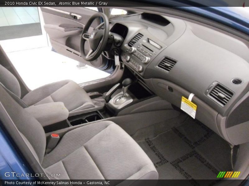 Atomic Blue Metallic / Gray 2010 Honda Civic EX Sedan