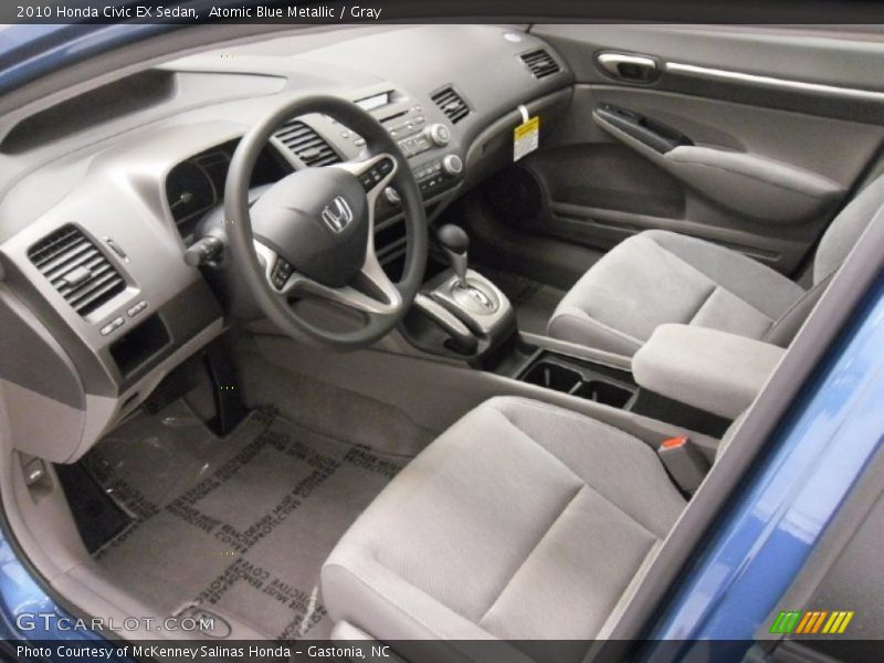 Atomic Blue Metallic / Gray 2010 Honda Civic EX Sedan