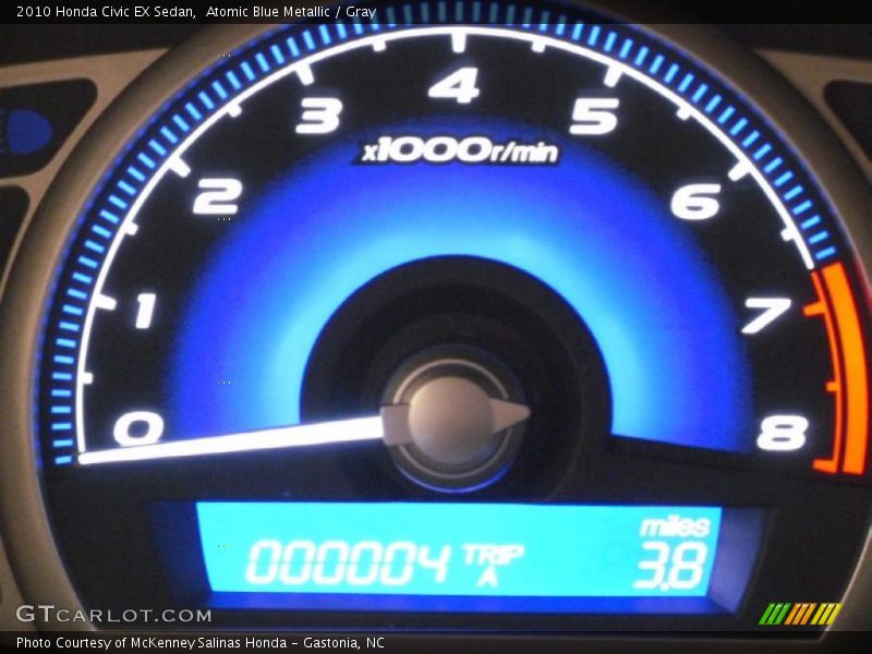 Atomic Blue Metallic / Gray 2010 Honda Civic EX Sedan