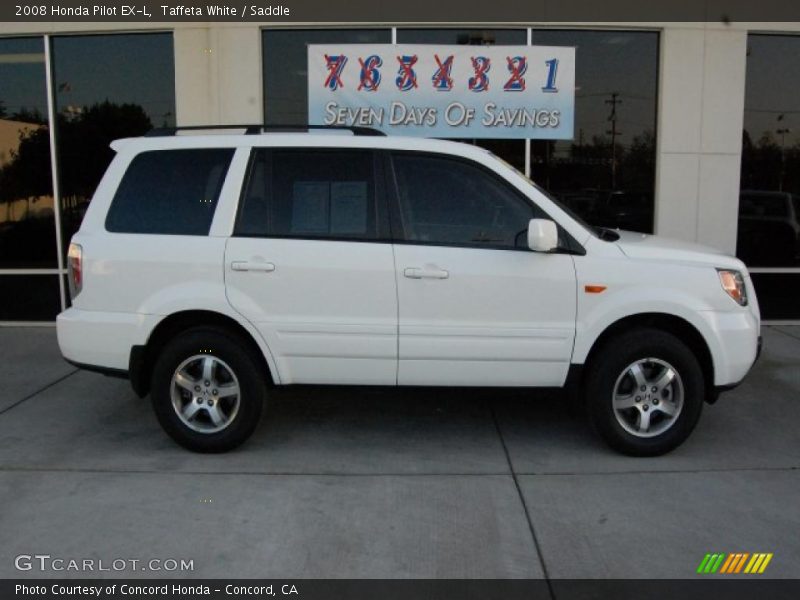 Taffeta White / Saddle 2008 Honda Pilot EX-L