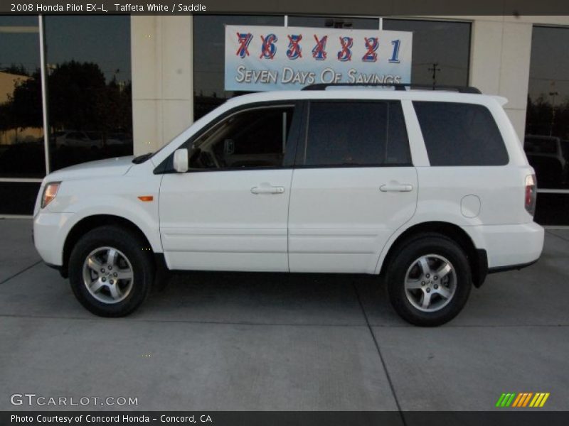 Taffeta White / Saddle 2008 Honda Pilot EX-L