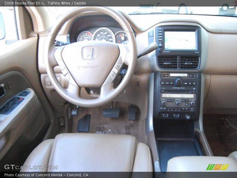 Taffeta White / Saddle 2008 Honda Pilot EX-L