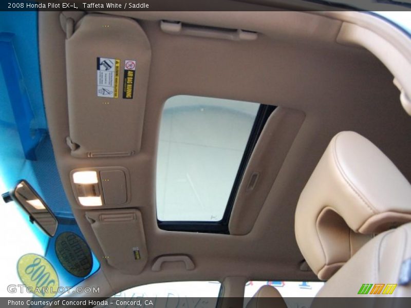 Taffeta White / Saddle 2008 Honda Pilot EX-L