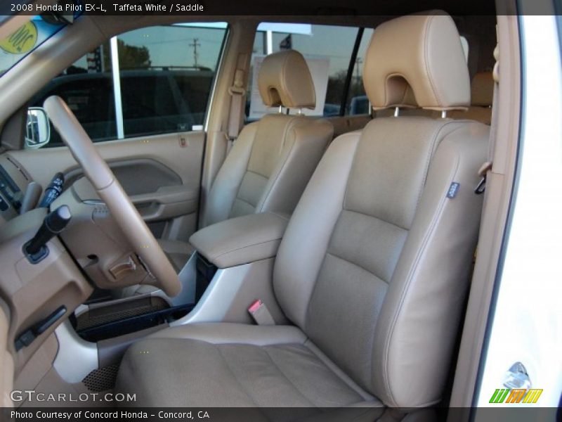 Taffeta White / Saddle 2008 Honda Pilot EX-L