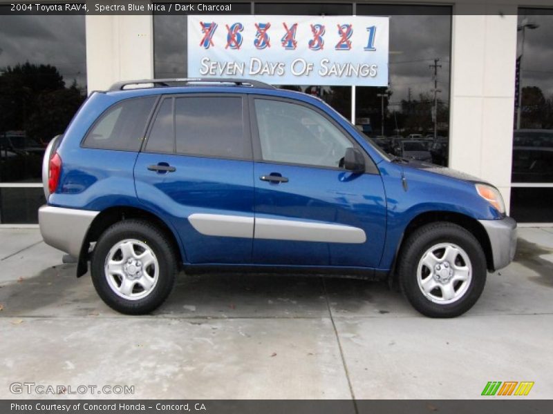 Spectra Blue Mica / Dark Charcoal 2004 Toyota RAV4